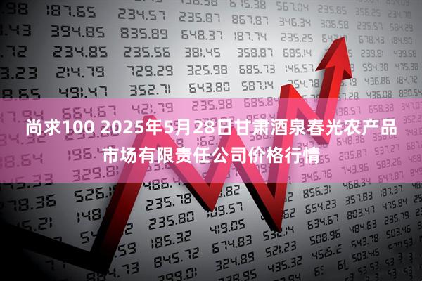 尚求100 2025年5月28日甘肃酒泉春光农产品市场有限责任公司价格行情
